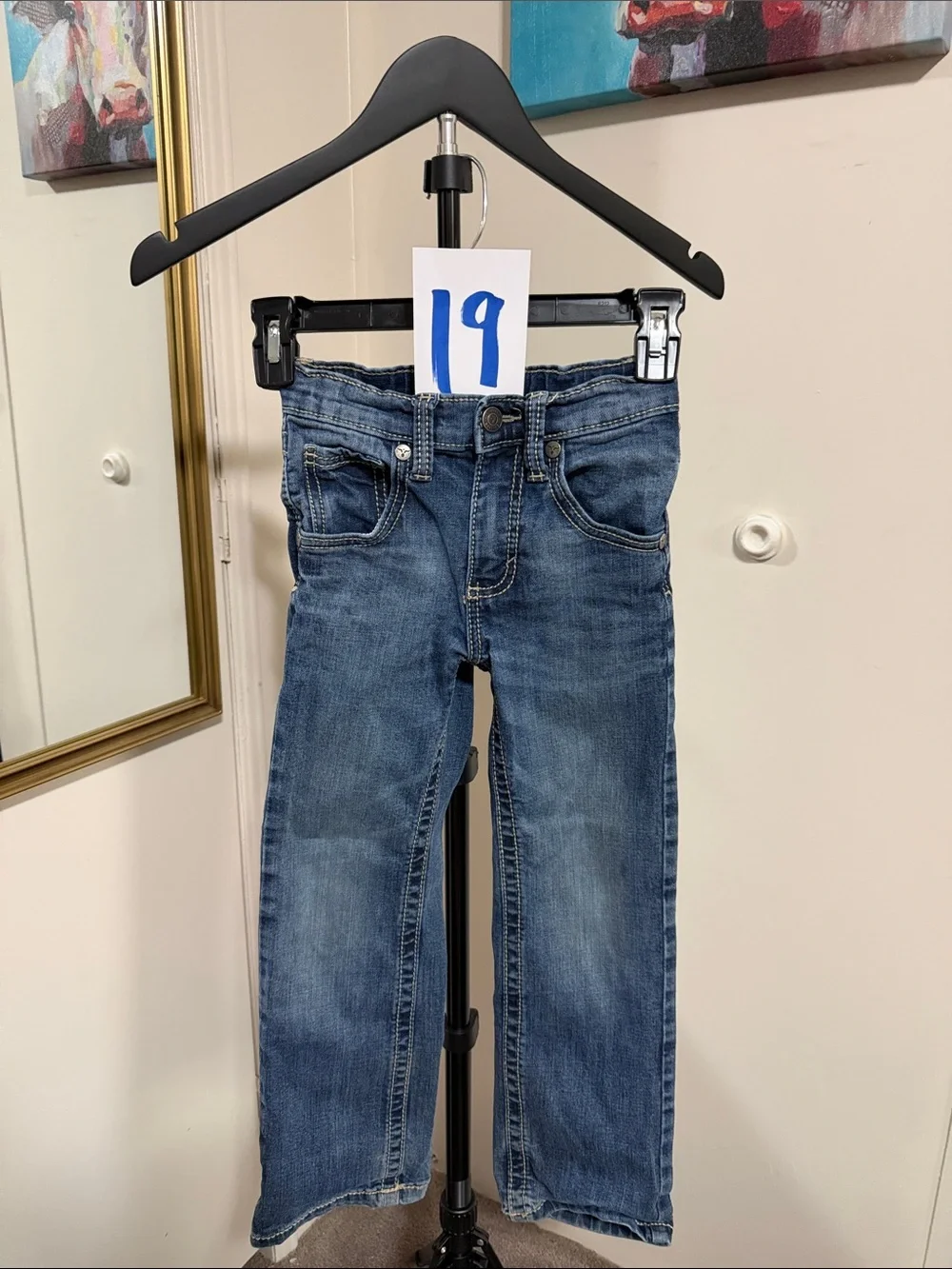 Wrangler 20X Kids Blue Denim Jeans - 7 Slim